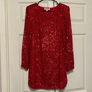 Red Steve Madden Sequin Dress